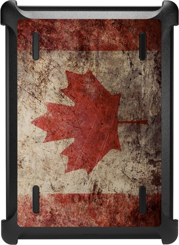 Etsy Custom Otterbox Defender For Apple Ipad/Air Pro Mini - Custom Monogram Canadian Flag Old Weathered