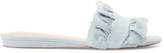 Thumbnail for your product : Charles David Light Blue Maye Ruffle Slide Sandals
