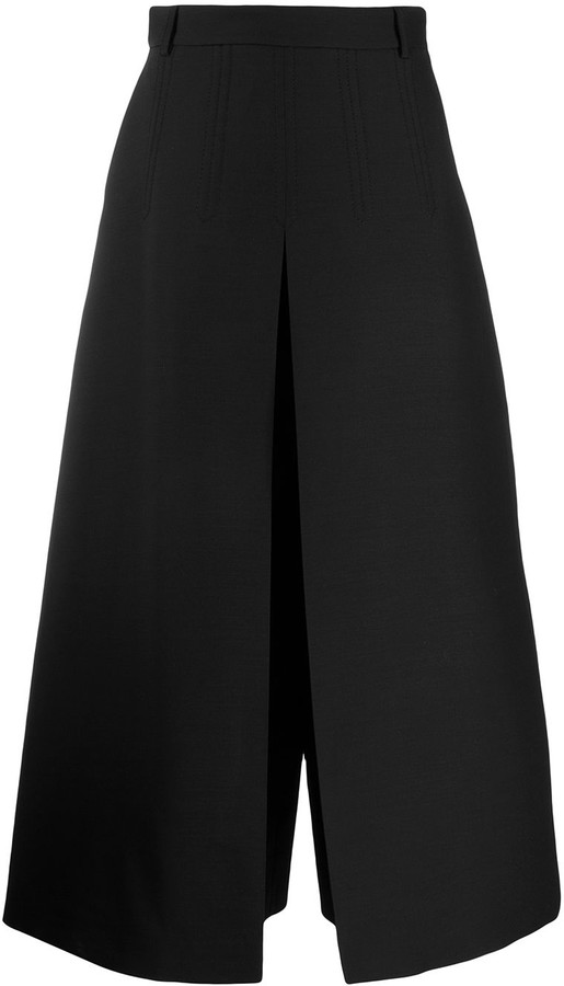 Valentino Cropped Wide-Leg Trousers - ShopStyle Pants
