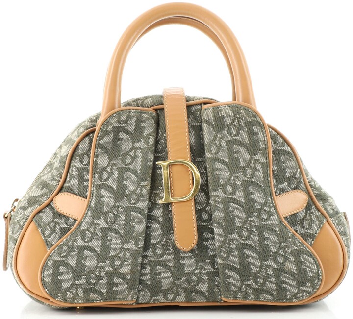 Christian Dior Saddle Bowler Bag Diorissimo Canvas Small ShopStyle