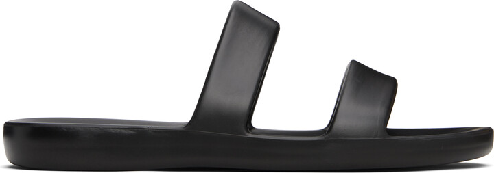 The Row Black Foam Sandals
