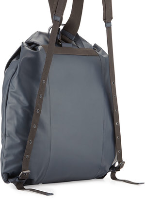 Bottega Veneta Woven Leather Backpack, Navy Blue
