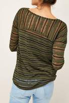 Thumbnail for your product : Next Womens White Knit Look Stripe Top