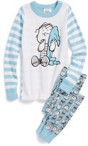 Thumbnail for your product : Hanna Andersson 'Peanuts® - Linus' Organic Cotton Two-Piece Fitted Pajamas (Toddler Boys, Little Boys & Big Boys)