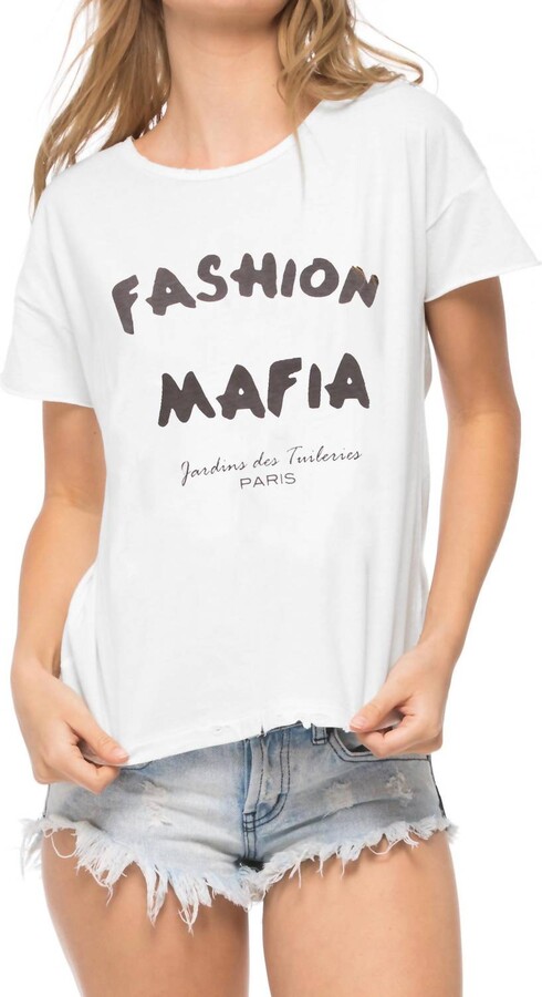 South Parade Fashion Mafia Lola Loose Tee In White