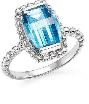 Bloomingdale's Blue Topaz Beaded Ring in 14K White Gold - 100% Exclusive