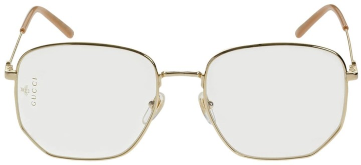 Gucci GG0396S Squared metal eyeglasses - ShopStyle