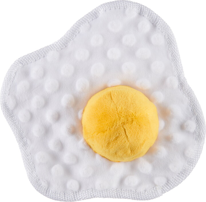 BARK Puppy Side Up Egg Dog Toy With Squeaker For Small and Medium Dog Sizes