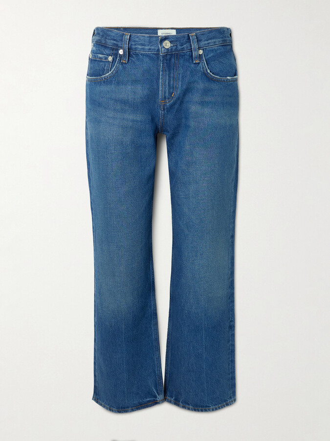 Citizens of Humanity Faye Cropped Mid-rise Straight-leg Jeans - Blue