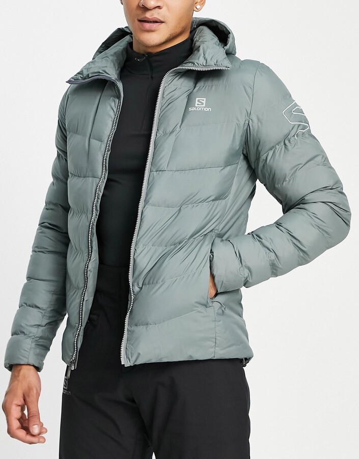 Salomon Sight Storm puffer jacket in grey - ShopStyle