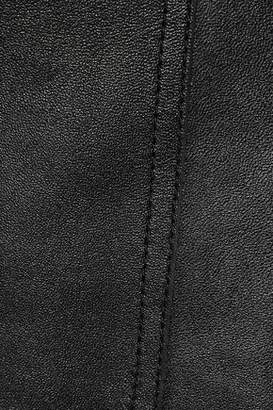 Belstaff Estelle Wrap-effect Leather Mini Skirt
