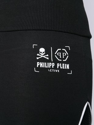 Philipp Plein Micro Mesh Panel Leggings