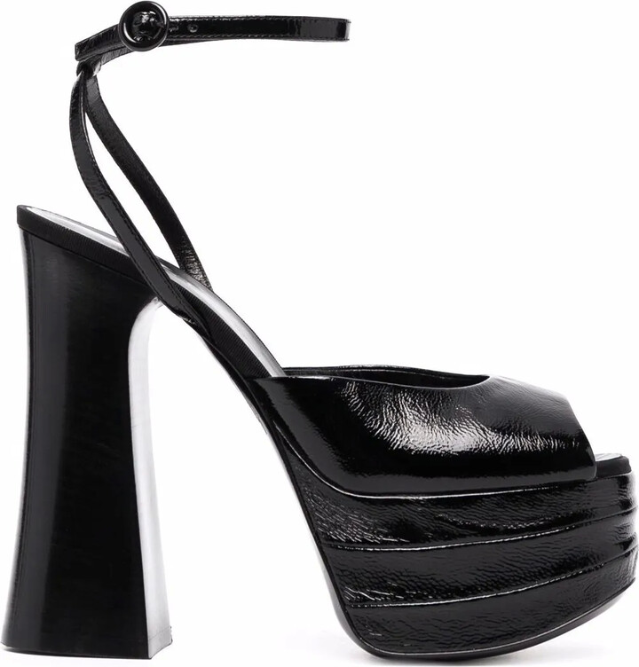 chunky platform sandals black