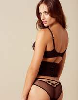 Thumbnail for your product : Agent Provocateur Essie Bra In Black Floral Lace With Lace-up Strapping