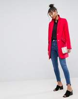 Thumbnail for your product : ASOS Slim Boyfriend Coat With Zip Pocket