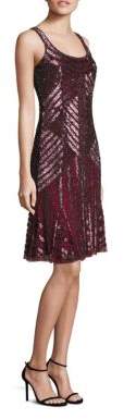 Theia Sequin Scoopback Dress