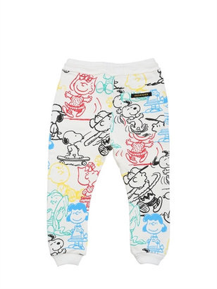 Finger In The Nose Snoopy Printed Cotton Jogging Pants