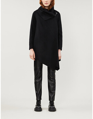 AllSaints Monument Eve recycled wool-blend coat