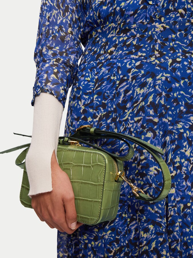 Jigsaw Farley Croc Leather Crossbody ShopStyle Shoulder Bags