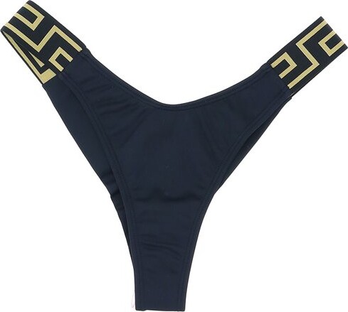 Versace Greca-Pattern Printed Thong Bikini Bottoms - ShopStyle Two Piece  Swimsuits