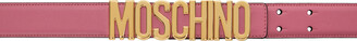 Moschino Pink Classic Logo Belt