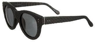 Linda Farrow Embossed Oversize Sunglasses