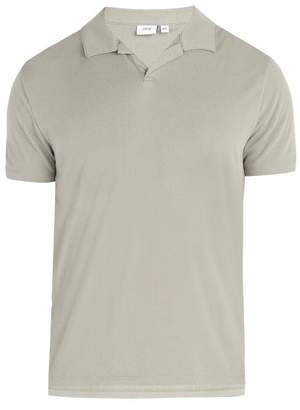 Onia Shaun Short Sleeved Polo Shirt - Mens - Dark Grey
