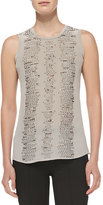Thumbnail for your product : Nanette Lepore Entertainer Sequined-Front Tank