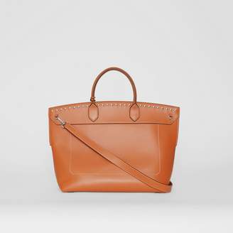 Burberry Studded Leather Society Top Handle Bag