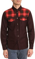 Thumbnail for your product : Marc by Marc Jacobs Yosemite Dual-fabric Burgundy Shirt