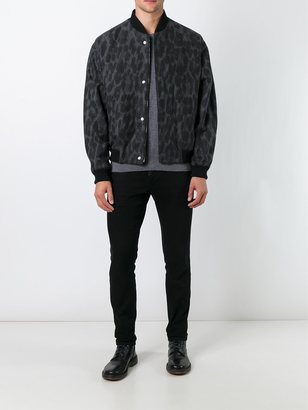 Just Cavalli animalier print bomber jacket - men - Cotton/Polyester/Viscose/Wool - 48