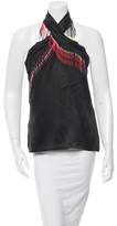 Thumbnail for your product : Preen by Thornton Bregazzi Beaded Silk Top w/ Tags