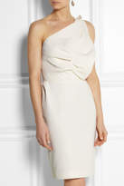 Thumbnail for your product : Roland Mouret One-shoulder Wool-blend Dress - Cream