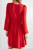 Thumbnail for your product : MICHAEL Michael Kors Lace-trimmed Stretch-jersey Mini Dress - Red