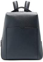 Thumbnail for your product : Valextra Grained-leather Backpack - Mens - Navy