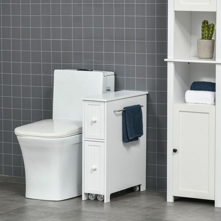 kleankin Slim Bathroom Freestanding Storage Toilet