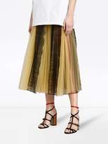 Thumbnail for your product : Burberry Lace Panel Pleated Tulle Skirt