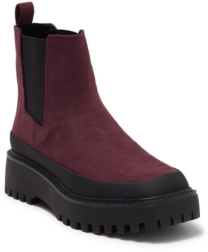 Burgundy Suede Platform Boots | Shop the world's largest collection of  fashion | ShopStyle