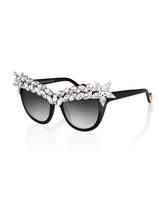 Thumbnail for your product : Karlsson Anna-Karin Decadence Crystal-Brow Sunglasses, Black