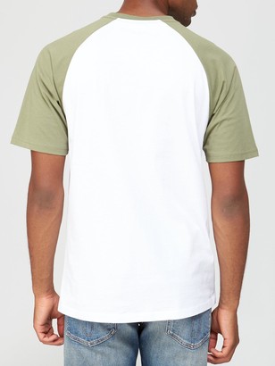 Very Man Raglan T-shirt - Khaki/White