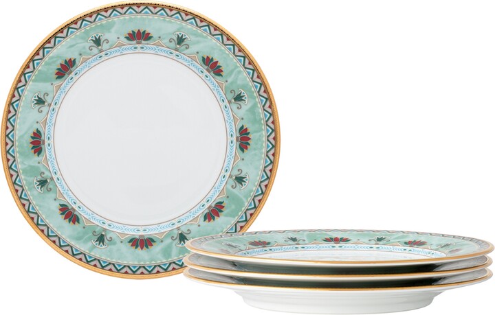 Noritake Serene Garden 4 Piece Bread Butter and Appetizer Plates Set 6.5\