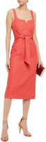 Thumbnail for your product : Rebecca Vallance Francesca Tie-front Cloque Dress