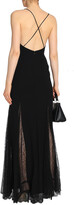 Thumbnail for your product : Michael Kors Collection Lace-paneled Wool-blend Gown