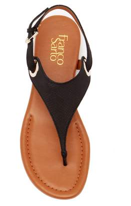Franco Sarto Goldy Embossed Leather Sandal