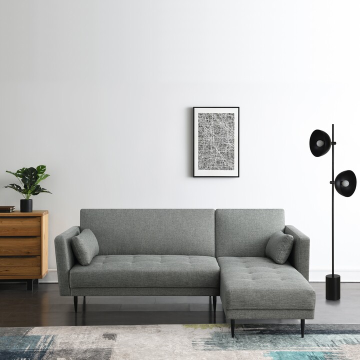 Dunelm Selma Fabric Corner Sofa Bed Pebble Grey Fabric ShopStyle