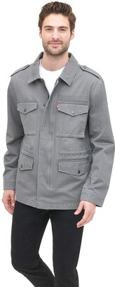 Levi's Men's Cotton Four Pocket Unlined Military Jacket with Screen Print  Logo - ShopStyle