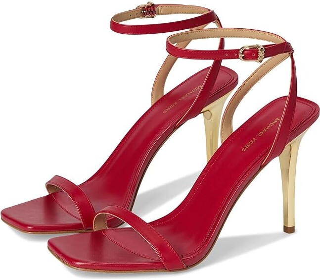 MICHAEL Michael Kors Liana Sandal Women's Sandals Crimson : 7.5 M, Leather