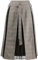 Thumbnail for your product : Rokh Contrast Panel Midi Skirt