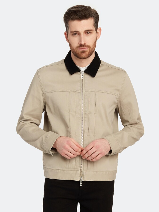 jonah zip flat suede jacket