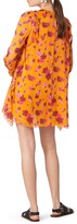 Thumbnail for your product : Carolina Herrera Floral Print Cascading Ruffle Long Sleeve Chiffon Dress